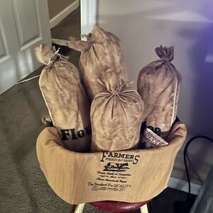 Rustic Tan Burlap Decorative Bag Set ( bags only)